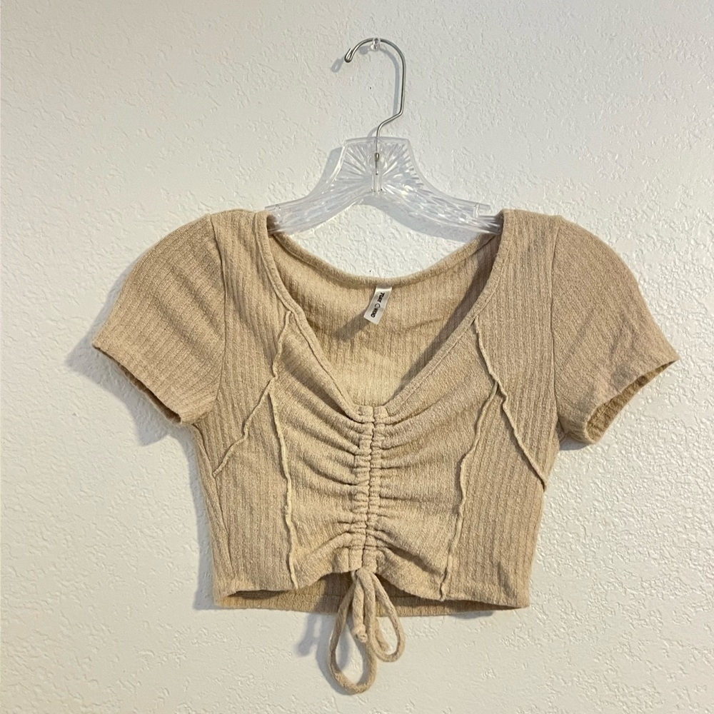 tan crop top